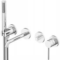 Смеситель для ванны Gattoni Circle Two 9105/91BO Белый матовый — фото 1, Смеситель для ванны