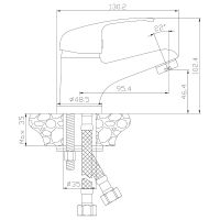 Смеситель для раковины Rossinka Y35-11 Хром — фото 2, Смесители для раковины