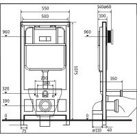 Инсталляция CeramaLux 811CL для унитаза без клавиши смыва — фото 2, Инсталляции для унитазов