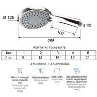 Товар: Ручной душ Remer 318DKX Хром - фото 2 Ручной душ Remer 318DKX Хром — фото 2, Лейки для душа