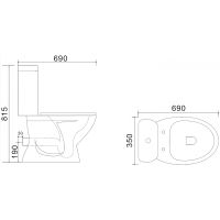 Унитаз компакт Azario с бачком и сиденьем Микролифт арт-AZ-2037 — фото 4, Напольные унитазы