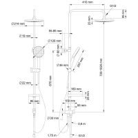 Душевая система Swedbe Hermes 5102B Черная матовая — фото 5, Душевые стойки