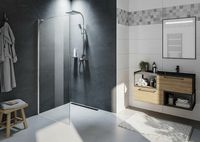 Душевая перегородка Riho Novik Z400 80 G003028120 профиль Хром стекло прозрачное — фото 3, Душевые перегородки