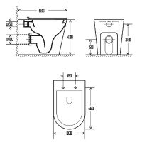 Унитаз AQUAme AQM3001 приставной Белый глянец с сиденьем Микролифт — фото 2, Унитазы