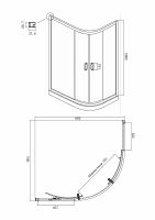 Товар: Душевой уголок Ambassador Kingston 100х90 14011207 профиль Черный стекло прозрачное - фото 2 Душевой уголок Ambassador Kingston 100х90 14011207 профиль Черный стекло прозрачное — фото 2, Душевые уголки