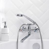 Смеситель для ванны Ростовская Мануфактура Сантехники SL116-140 универсальный Хром — фото 6, Для душа и ванны