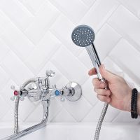 Смеситель для ванны Ростовская Мануфактура Сантехники SL71-143 универсальный Хром — фото 4, Для душа и ванны