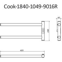 Электрический полотенцесушитель Маргроид Cook 190х110 Cook-1840-1049-9016R правый Белый матовый — фото 3, Электрические полотенцесушители