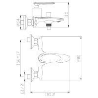 Товар: Смеситель для ванны Rossinka RS30-31 Хром - фото 2 Смеситель для ванны Rossinka RS30-31 Хром — фото 2, Для душа и ванны