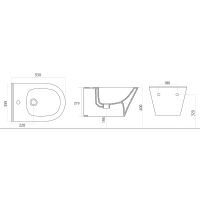 Биде Creto Logan L3 1003-003-L3W подвесное Белое — фото 3, Биде подвесные