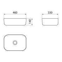 Раковина-чаша Point Вега 46 PN43711WB Черная Белая — фото 6, Раковины