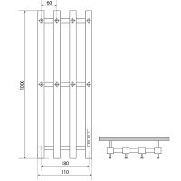 Электрический полотенцесушитель Melodia della vita Etude Electro 100х21 П4 MTREEE10021 Хром — фото 2, Электрические полотенцесушители