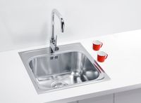 Мойка для кухни BASIC 140 SAT-90 465 X 465 в комплекте с сифоном 1130550, — фото 3, Кухонные мойки