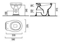 Унитаз GSI Classic 871111 приставной без бачка и сиденья — фото 4, Приставные унитазы