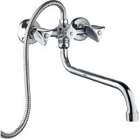 Смеситель для ванны Ростовская Мануфактура Сантехники SL119-143 универсальный Хром — фото 1, Для душа и ванны