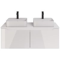 Тумба W, 125 см, подвесная, для умывальника "Гармония" 125 см или стеклянной столешницы W, 2 ящика,  — фото 11, Тумбы под раковину