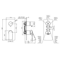 Смеситель для душа Remer Infinity i93DO Золото — фото 2, Смеситель для душа