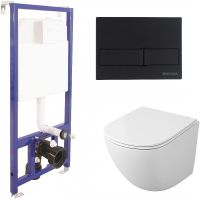 Комплект унитаза Owl 1975 Vind Cirkel-H TOWLT190302 с инсталляцией Berges Novum L5 040215 с сиденьем — фото 1, Комплекты унитаз + инсталляция