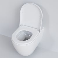 Унитаз Ambassador Queen 113T20001R-112T20001 подвесной Белый глянцевый с сиденьем Микролифт — фото 7, Подвесные унитазы