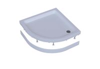 Душевой поддон акриловый Aquatek DPA-0000002 100*100*15 см, 1/4 круга R50, с ножкамии и с фронтальны — фото 5, Акриловые душевые поддоны