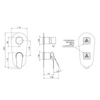 Товар: Смеситель для душа Remer Class Line L92KB Хром - фото 2 Смеситель для душа Remer Class Line L92KB Хром — фото 2, Смеситель для душа