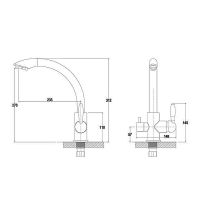 Смеситель для кухни G-Lauf GOP18-A093KS Песочный — фото 2, Смесители для кухни