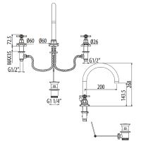 Смеситель для раковины Gattoni TRD TR097/18C0 Хром — фото 2, Смесители для раковины
