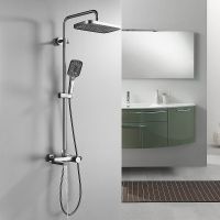 Товар: Душевая система Rose R18T R1896T с термостатом Оружейная сталь - фото 8 Душевая система Rose R18T R1896T с термостатом Оружейная сталь — фото 8, Душевые стойки