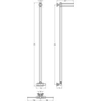 Водяной полотенцесушитель Сунержа Лайк EU50 1200х50 12-0213-1200 Белый — фото 3, Водяные полотенцесушители