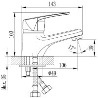 Товар: Смеситель для раковины Rossinka D40-11 Хром - фото 2 Смеситель для раковины Rossinka D40-11 Хром — фото 2, Смесители для раковины