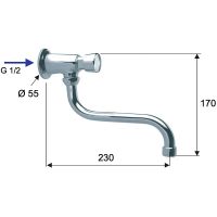 Товар: Кран для одного типа воды Remer Tempor TE53 Хром - фото 2 Кран для одного типа воды Remer Tempor TE53 Хром — фото 2, Краны