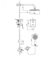 Товар: Душевая система Lemark Bronx LM3729BL Черная - фото 2 Душевая система Lemark Bronx LM3729BL Черная — фото 2, Душевые системы
