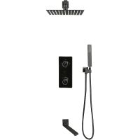 Душевая система ALMAes Tiber TVZ-8805 с термостатом Черная матовая — фото 17, Душевые системы