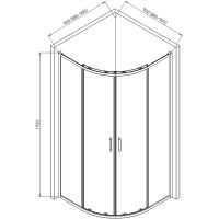 Душевой уголок AQUAme 90x90 AQM3801F-9 профиль Хром стекло прозрачное — фото 2, Душевые уголки