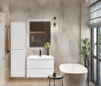 Шкаф подвесной CEZARES MOLVENO-1600-2A-SC-BG — фото 6, Пеналы для ванной комнаты