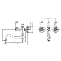 Товар: Смеситель для ванны Caprigo Adria-Classic 03-518-crm Хром - фото 2 Смеситель для ванны Caprigo Adria-Classic 03-518-crm Хром — фото 2, Смеситель для ванны