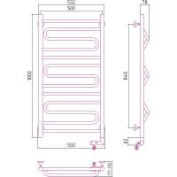 Электрический полотенцесушитель Сунержа Элегия 2.0 1000x500 R 00-5219-1050 Хром — фото 7, Электрические полотенцесушители