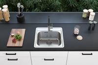 Товар: Мойка для кухни MORE 20 NAT-90 490 X 500 в комплекте с сифоном 1130550, - фото 3 Мойка для кухни MORE 20 NAT-90 490 X 500 в комплекте с сифоном 1130550, — фото 3, Кухонные мойки