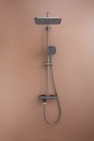 Душевая система Raglo R22.26.09 с термостатом Графит матовый — фото 33, Душевые стойки