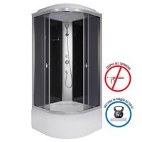 Душевая кабина Niagara Eco E80/40/TN (80х80х215) высокий поддон(40см),стекло тонированное,4 места — фото 1, Душевые кабины