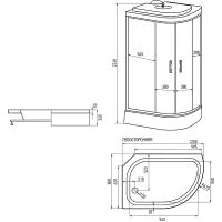 Товар: Душевая кабина Erlit Comfort 120х80 ER351226L-C3-RUS без гидромассажа - фото 4 Душевая кабина Erlit Comfort 120х80 ER351226L-C3-RUS без гидромассажа — фото 4, Душевые кабины