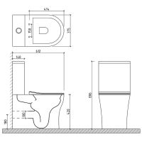 Унитаз компакт Maretti Elio EL10NBM35-844 с бачком и сиденьем Микролифт — фото 5, Напольные унитазы