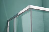 AQ NAA 1142-80 Душевой уголок квадратный, двери раздвижные 800x800x2000 профиль хром, стекло прозрач — фото 11, Прямоугольные душевые уголки