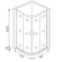 Товар: Душевой уголок Good Door Latte R-90-G-WE 90x90 профиль Белый стекло Grape - фото 2 Душевой уголок Good Door Latte R-90-G-WE 90x90 профиль Белый стекло Grape — фото 2, Душевые уголки