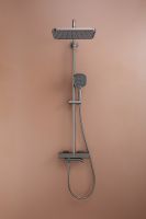 Душевая система Raglo R22.26.09 с термостатом Графит матовый — фото 16, Душевые стойки