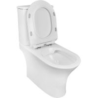 Унитаз компакт Azario Fretta Round AZ-1038A с бачком и сиденьем Микролифт — фото 7, Унитазы