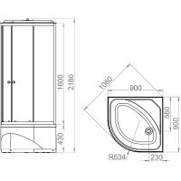 Товар: Душевая кабина Melodia della vita Classica 90x90 MB01011 с гидромассажем - фото 2 Душевая кабина Melodia della vita Classica 90x90 MB01011 с гидромассажем — фото 2, Душевые кабины