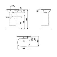 Товар: Раковина Laufen Ino 56 8.1030.2.000.104.1 Белая - фото 6 Раковина Laufen Ino 56 8.1030.2.000.104.1 Белая — фото 6, Раковины