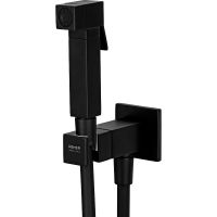 Гигиенический душ со смесителем Remer Qubica Q64NO Черный матовый — фото 1, Гигиенические души