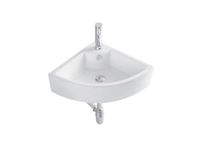 Раковина подвесная угловая AQUATEK AQ5166A-00 325*325*130 мм, универсальная установка — фото 1, Мини-раковины